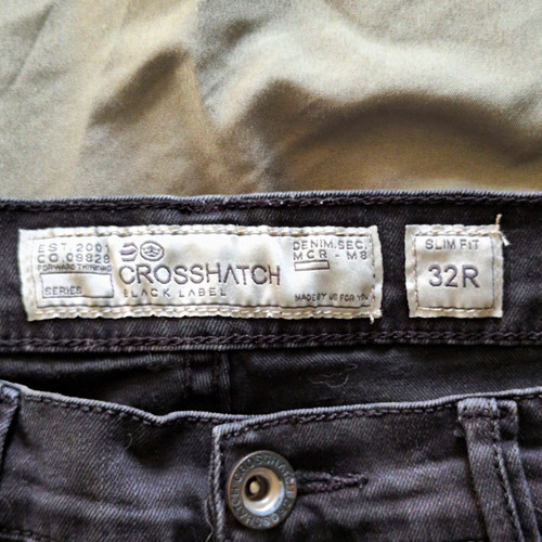 Crosshatch black label - black, men's