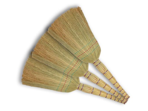 Straw broom cm yard - straw, 3