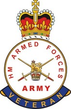 BRITISH ARMY VETERAN CAR WINDOW STICKER DECAL 