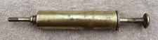 VINTAGE BRASS OILER /GREASER FOR CAR/ MOTORCYCLE, MANUFACTURE MARK R S,  7" LONG