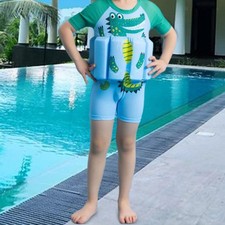 Kids Floatation Swimsuit Float Suit Swim Training Short Sleeve Soft Quick Drying