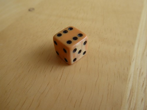 Vintage old dice c1780 - old, #c1780