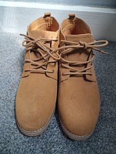 Cotton Traders Boots Men’s Size Uk 12 Suede Leather Tan Lace Up VGC