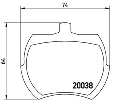 BREMBO P 52 002 BRAKE PAD SET
