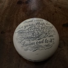 Faux Scrimshaw Paperweight