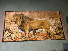 Vintage Lion Rug Wall Hanging