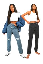 Ladies High Waisted Ripped Mom