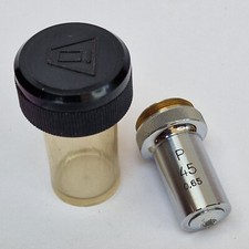 Meopta P 45x 0.65 Vintage Microscope Objective With Case, Very Good Condition