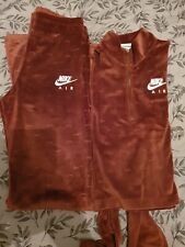 Nike Air Velour Velvet Flared Nike Logo Tracksuit Size Small 