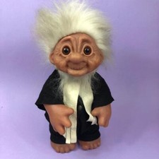 Rare Vintage Dam Things Large Norfin Grandpa Old Man Troll Felt Clothes Figure