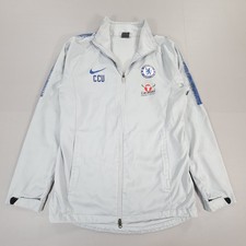 Nike Chelsea FC Player Issue Jacket Mens Medium Grey Carlo Cudicini Worn