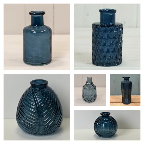 Blue glass stem - glass,