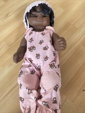 Vintage baby black doll - baby,
