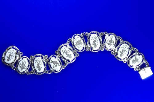 Siam silver bracelet white - 10,
