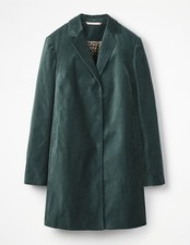 Boden Blyford Dark Green Velvet Coat - BNWT £160 - Size 8