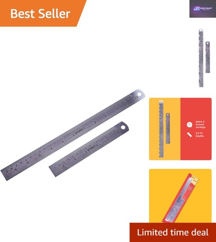 Amtech 2pc steel rule set - 2pc,