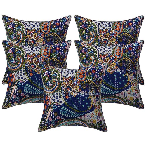 Indian cotton throw pillow - cotton,