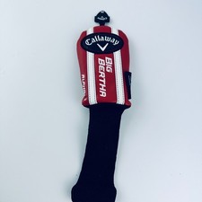 Callaway Big Bertha Alpha Hybrid Golf Club Head Cover Leather Black, White & Red