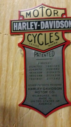Harley patent emblem - harley,