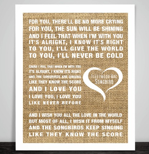 Fleetwood mac songbird print - fleetwood,