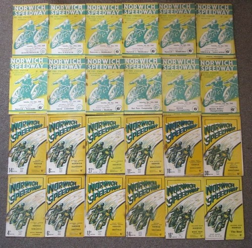 Norwich speedway programmes - norwich,