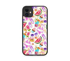 Funky Girls Holiday Rubber Phone Case Girly Tropical Clothes Lollies Retro G854