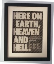 HEAVEN & HELL*Tour*BLACK SABBATH*1980*ORIGINAL*POSTER*AD*FRAMED*FAST WORLD SHIP