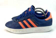 Adidas Trimm Trab Mens Trainers Terrace Casuals Blue Orange Sneakers UK 7.5