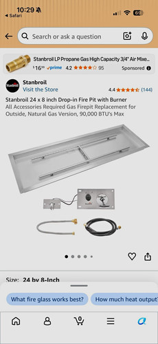 Stanbroil 24x8 drop gas - drop-in,