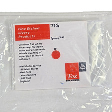 Fine Etched Livery Products Fox Transfers Model Number 71G The Livery People