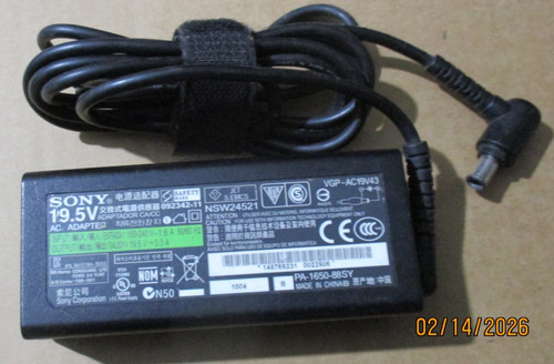 Sony vaio adapter 5v - ac, 19.5v