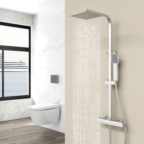 Square thermostatic shower - square,