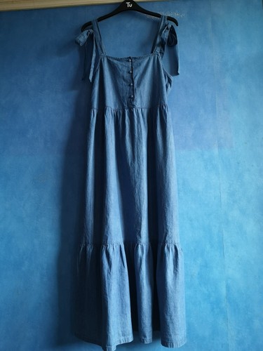 Chambray blue denim - denim, 100%