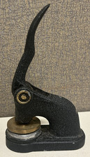 Vintage Cast Iron Book Notary