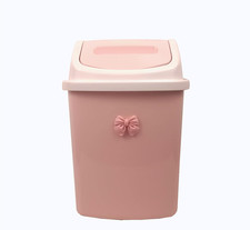Pink Swing Lid Trash Can with