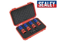 Sealey Impact Alloy Wheel Sockets Sleeved - Inc 1/2 Sizes for Swollen Nuts Caps