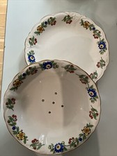 Vintage CROWN DUCAL WARE  Art Deco Salad/Cress bowl drainer dish/plate