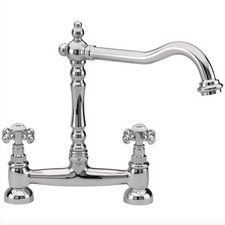 Tradition French Classic Bridge Sink Mixer - Chrome