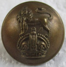 British Army:"ROYAL WEST KENT REGIMENT BRASS BUTTON" (Large, 26mm, WW1-WW2 Era)
