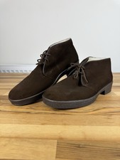 Morlands Sheepskin Ankle Boots UK 8 Brown Waterproof Made in England