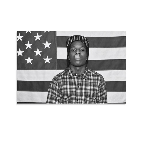 Asap rocky flag poster rapper - asap,