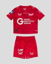 Scarlets Rugby Mini Kit (Size 4-5y) Kid's Castore Home Mini Kit - New