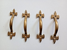 1 Vintage Gothic Style Brass Cupboard Door Handle