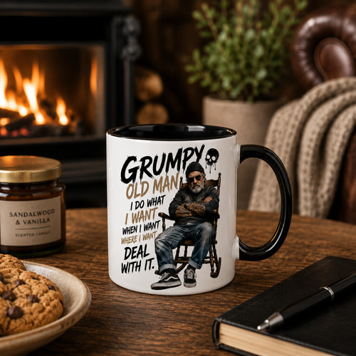 Grumpy old man mug - man, dad