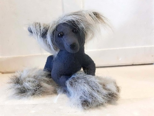Plush chinese crested dog - crested,