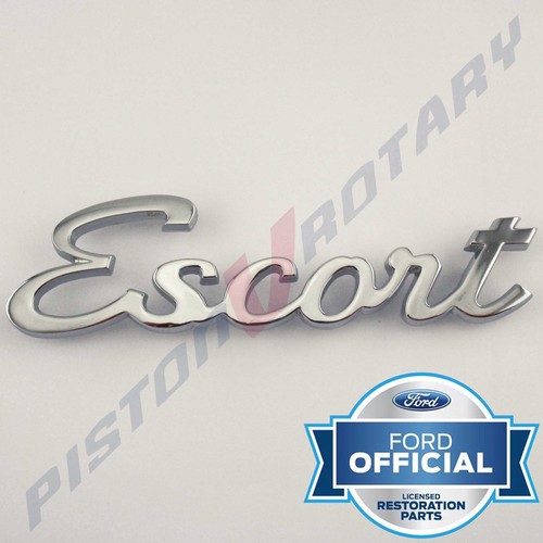 Escort boot badge chrome - boot,