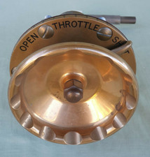 Vintage Brass Rotary Throttle Control Marine Boat Bulkhead with Linkage Bracket