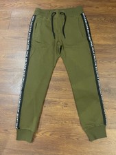 Versace Mens logo-tape detail cotton track pants Size M