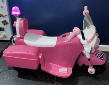 Electric Motor Bike Trike For Kids Lights Up Pink 3 Wheels Working Well