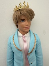 Mattel Barbie Ken Doll Prince Blue Jacket With Crown With Rooted Hair